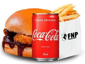Combo Burguer Bbq + Fritas no saquinho + Refri (Serve 1)