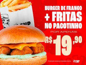 BURGUER FRANGO + FRITAS 100g