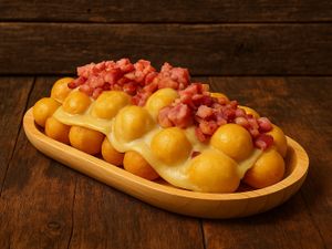 Batata Bolinha c/Queijo e Bacon