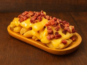 Mandioca c/Queijo e Bacon