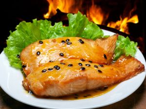 Salmão com Calda de Maracujá