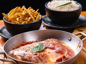 Peixe á Parmegiana