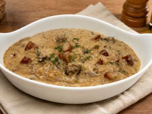 Risoto de Pinhão com Cordeiro