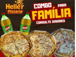3 Pizzas 35cm + 2 Fruki 2L Grátis