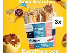 3x Sorvete Médio