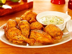 Meia porção frango frito