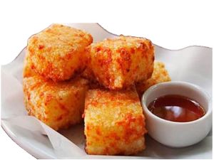 queijo  frito em cubos