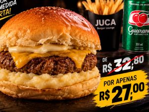 COMBO | X-Burger - Pão, carne e queijo + Batata Frita + Refri lata