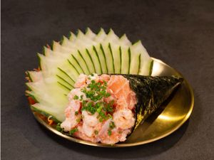 Temaki Salmão e Camarão