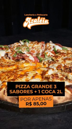 PIZZA GRANDE 3 SABORES + COCA 2L