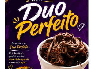 Duo Perfeito - Chocolate Quente + Brownie + Açai + Avelã