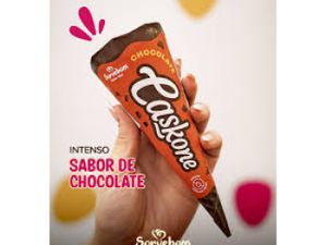 Picolé sorvebom Caskone chocolate