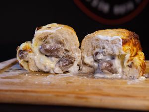 Coração com queijo coalho