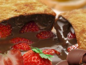 Pastel de Chocolate ao Leite com Morango