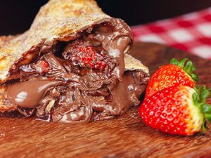 Pastel de Nutella com Morango