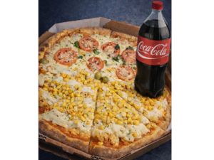 OFERTA MEIA MARGUERITA+ MEIA CAIPIRA + COCA COLA 2 LTS