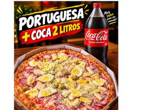 OFERTA PIZZA PORTUGUESA + COCA COLA 2 LTS