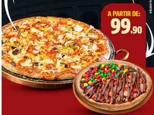 COMBO PIZZA GRANDE + PIZZA PEQUENA DOCE