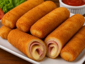 enroladinho de presunto e queijo