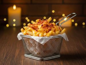 Batata c/ Cheddar e Bacon (Pequena)