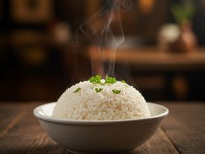 Porção de arroz pequena