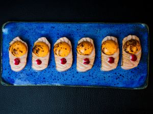 Sashimi de Salmão Tamago (6un)