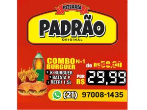 Combo 1 02 hambúrguer + 02 batata p + Guaraná Antártica 1,5Lt