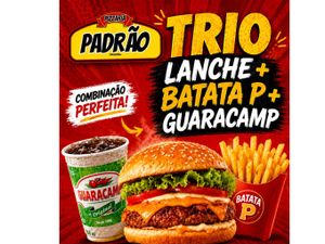 X - BURGUER +BATATA P + GUARACAMP