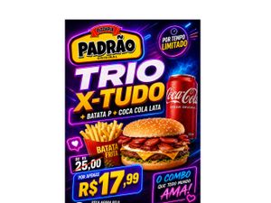X-TUDO+ BATATA P+ COCA COLA LATA