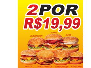 02 LANCHES POR R$ 19,99