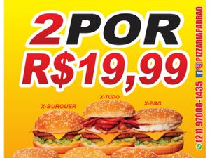 02 Lanches por R$:19,99 (escolha o seu)