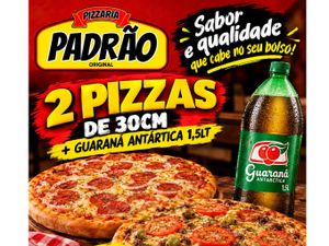 02 PIZZAS DE 30cm +  GUARANA ANTARTICA 1.5lt