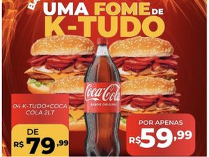 4 X-TUDO  + COCA COLA 1,5Lt