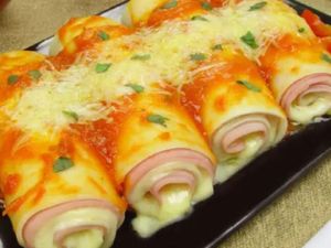 Canelone de Presunto e Queijo