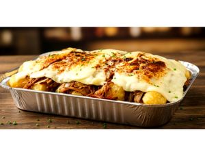aipim com carne assada gratinada de 500G