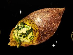 Kibe de Ricota com Espinafre