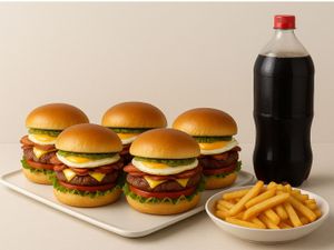 5 X Bacon Egg + Refrigerante