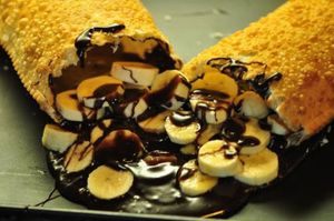 Pastel Banana Com Chocolate