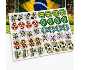 CARTELA COM 40 ADESIVOS COPA DO MUNDO
