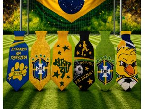 GRAVATA M/G em cetim sintético Copa do Mundo