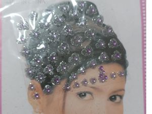 PIERCING PRATA COM LILÁS