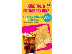 5 PASTEL CARNE + REFRI 2L