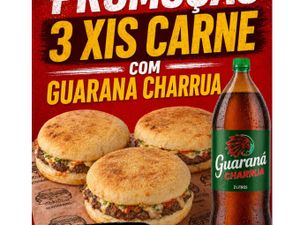 3 Xis de Carne + Guaraná 2L
