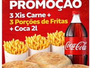 COMBO FAMÍLIA (3 XIS+3 FRITAS+COCA 2L)
