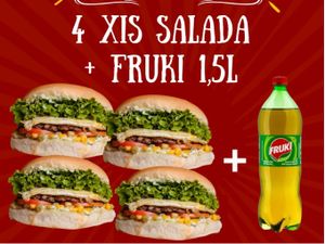4 XIS SALADA + REFRIGERANTE 1,5L