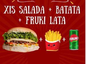 XIS SALADA + MINI FRITAS +FRUKI LATA