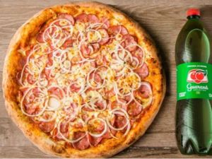 Pizza Grande + Guaraná 2 litros (com borda + R$ 17,00)