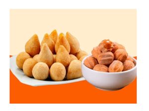25 SALGADOS FESTA + 10 MINI CHURROS