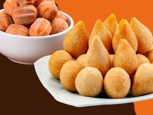 25 SALGADOS FESTA + 10 MINI CHURROS