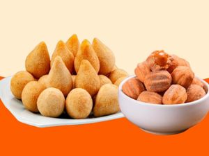 25 SALGADOS FESTA + 10 MINI CHURROS